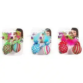Topprodukt | Ball & Feathers Kattleksak – 2-pack