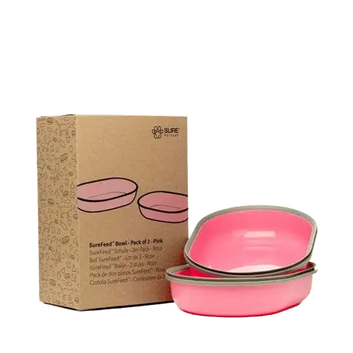 Fynd | SureFeed Extra Matskål – Rosa / Odelad 2-pack