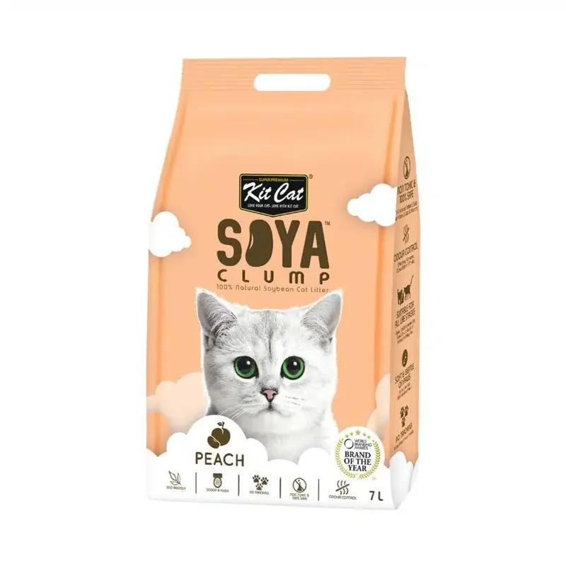 Extra bra pris - Soyaclump Eco Kattströ – Peach / 7 L