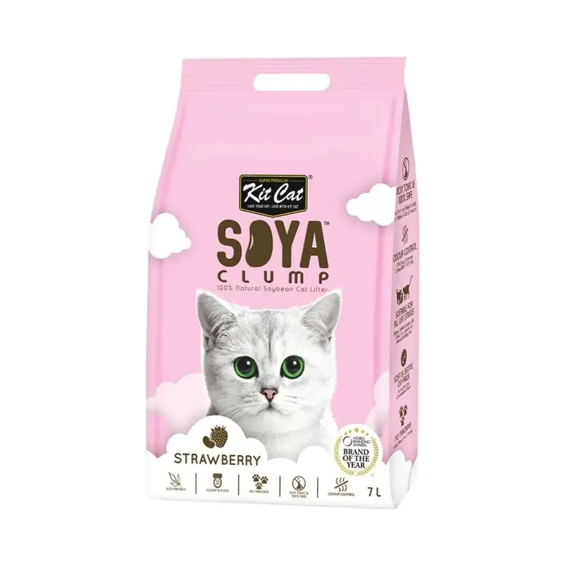 Handla säkert - Soyaclump Eco Kattströ – Strawberry / 7 L