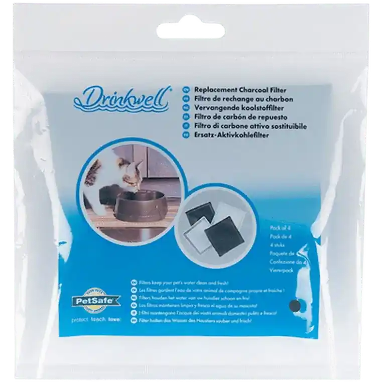 Premium - Drinkwell Current Fountain Replacement Charcoal Filter Black 4-pack