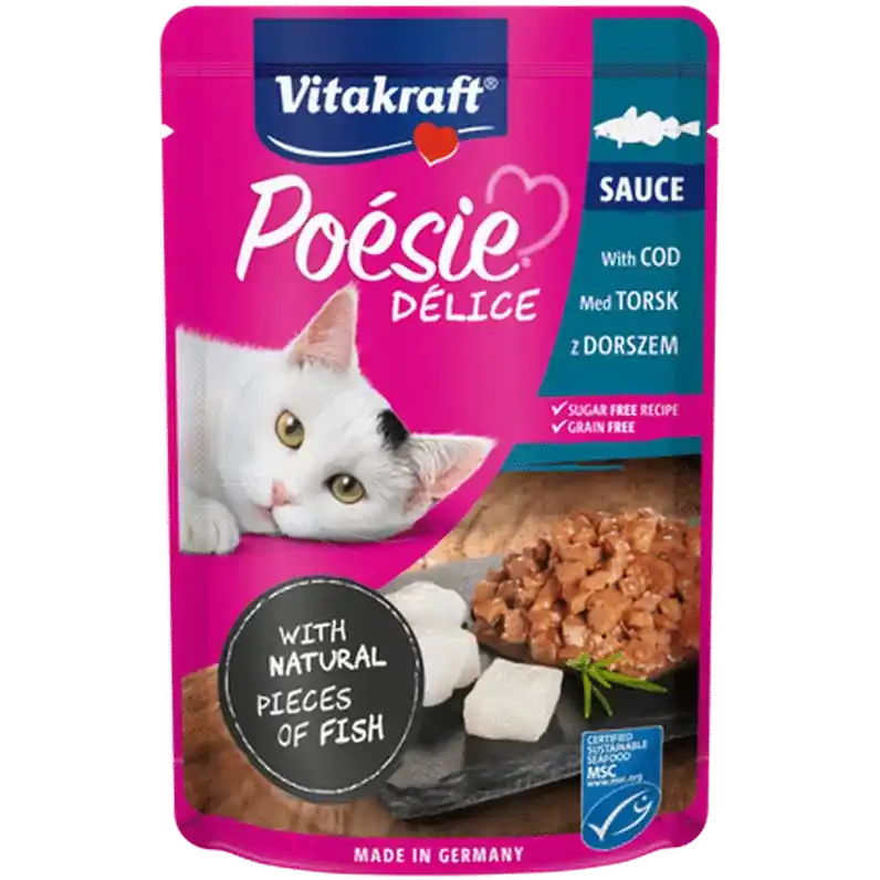 Favorit - Vitakraft Poésie Délisauce Cod Msc 85g