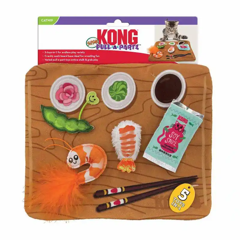 KONG Pull-A-Partz Sushi Kattleksak – Pull-A-Partz Sushi - Sänkt pris