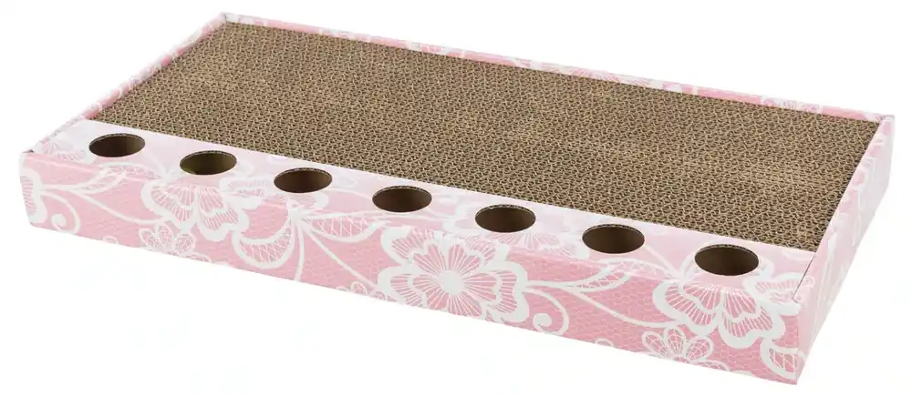 Precis inkommet | Klösbräda cardboard rosa med bollar