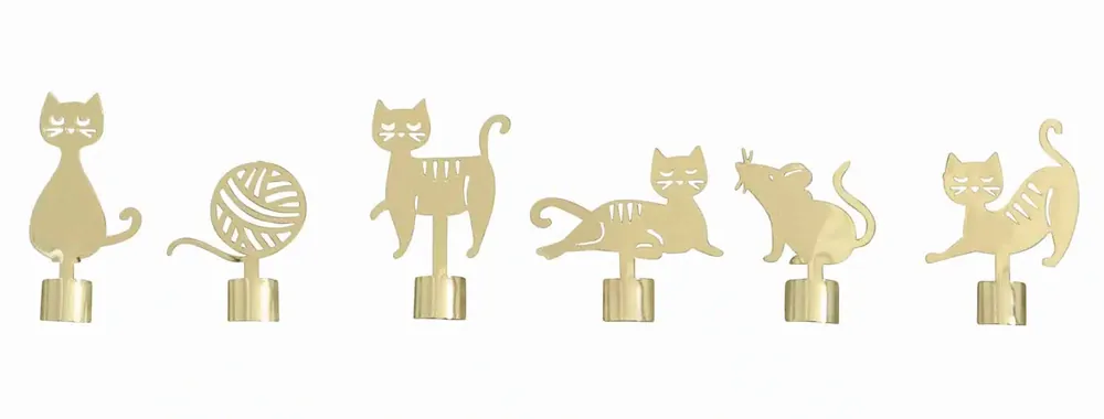 Gratis retur | Glasmarkör kattmotiv
