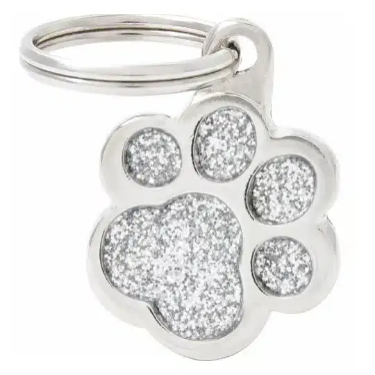 Id-bricka tass Shine silvrig | Premium