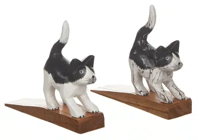 Missa inte - Dörrstopp trä kattmotiv