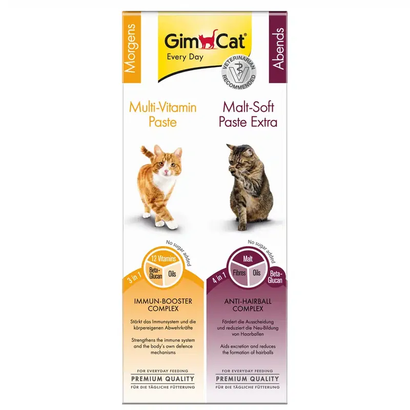 Populär - Provpack GimCat Multi-Vitamin & Malt-Soft Paste – 50 g Multi-Vitamin & 50 g Malt-Soft Paste