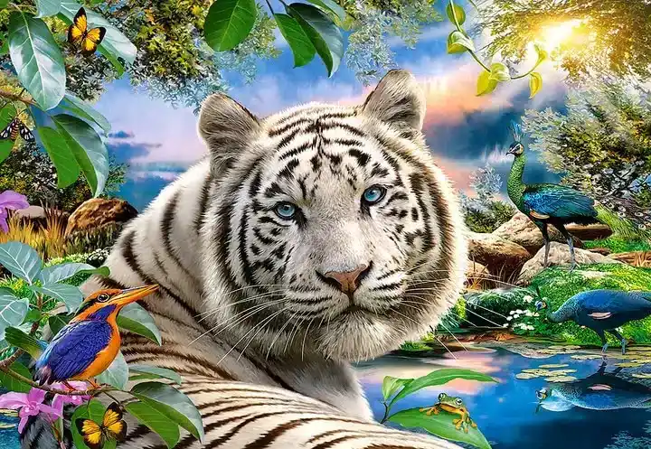 Expressfrakt - Pussel tiger Twilight , 1500 bitar