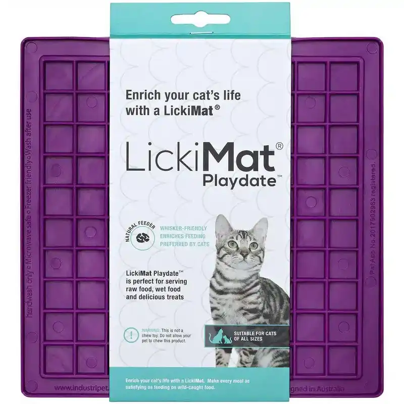 Nyhet i sortimentet - Lickimat Cat lila 20 x 20 cm