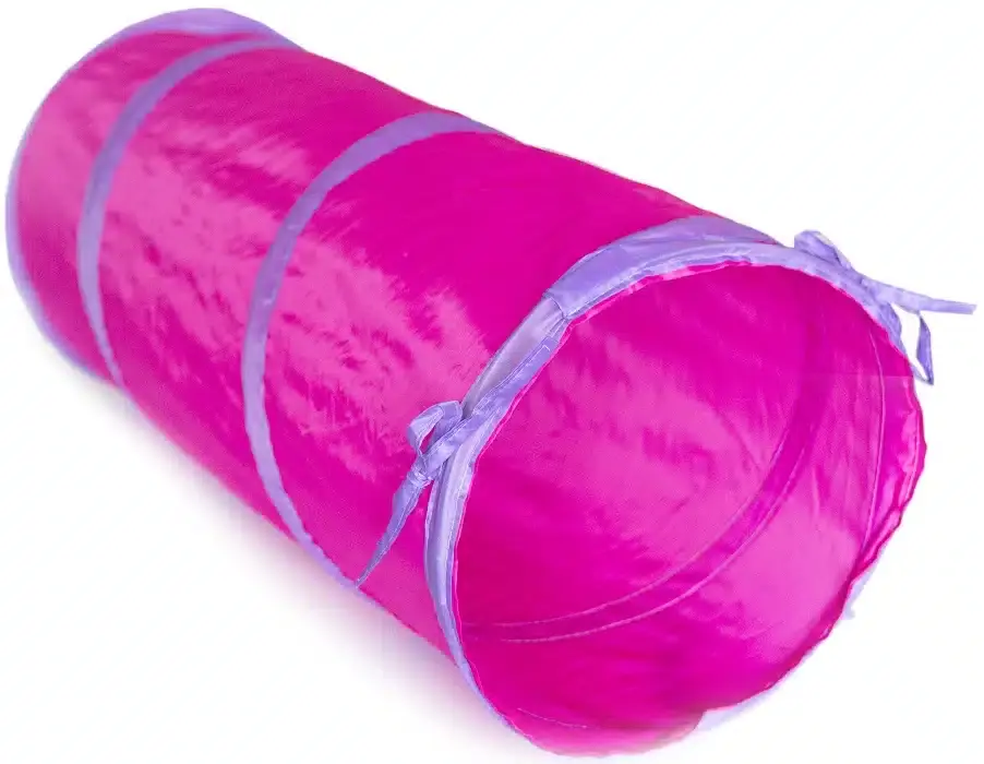 Prasseltunnel kattleksak Rosa 60 cm | Premiumkvalitet
