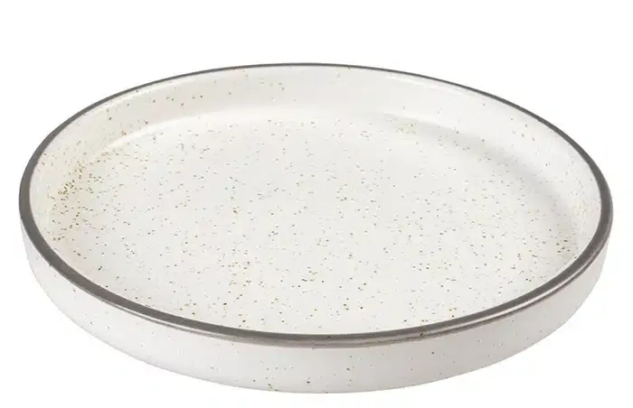 Fyndpris - Kattmatskål Fat prickig Vit