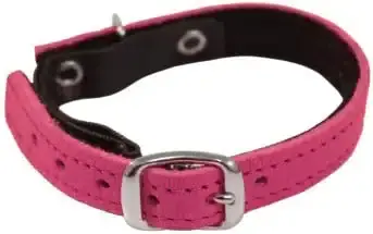 Kundfavorit - Katthalsband kattunge rosa läder