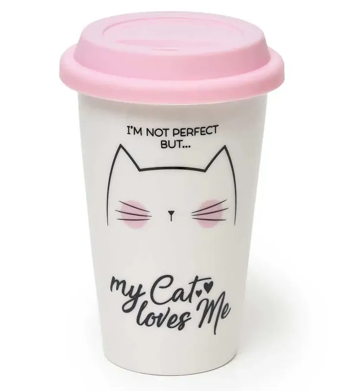 Precis lanserat - Take-away mugg med lock, MEOW