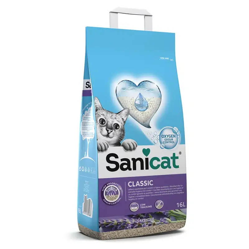 Sanicat Classic Lavendel kattströ – 16 l | Bra pris