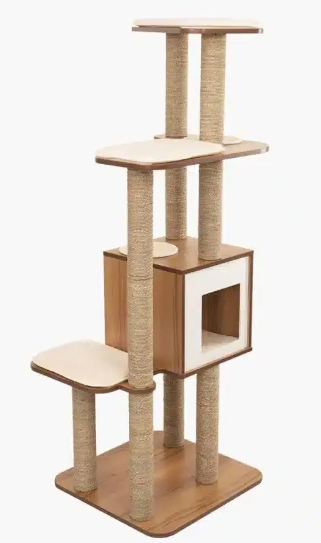 Klösträd Catit Vesper high base XL Walnut - Nyhet i sortimentet