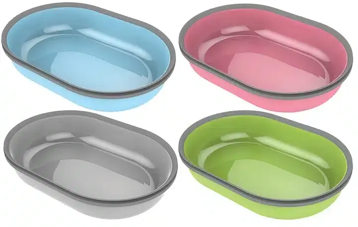 Mycket efterfrågad | Microchip Pet Feeder skålar (Grå)