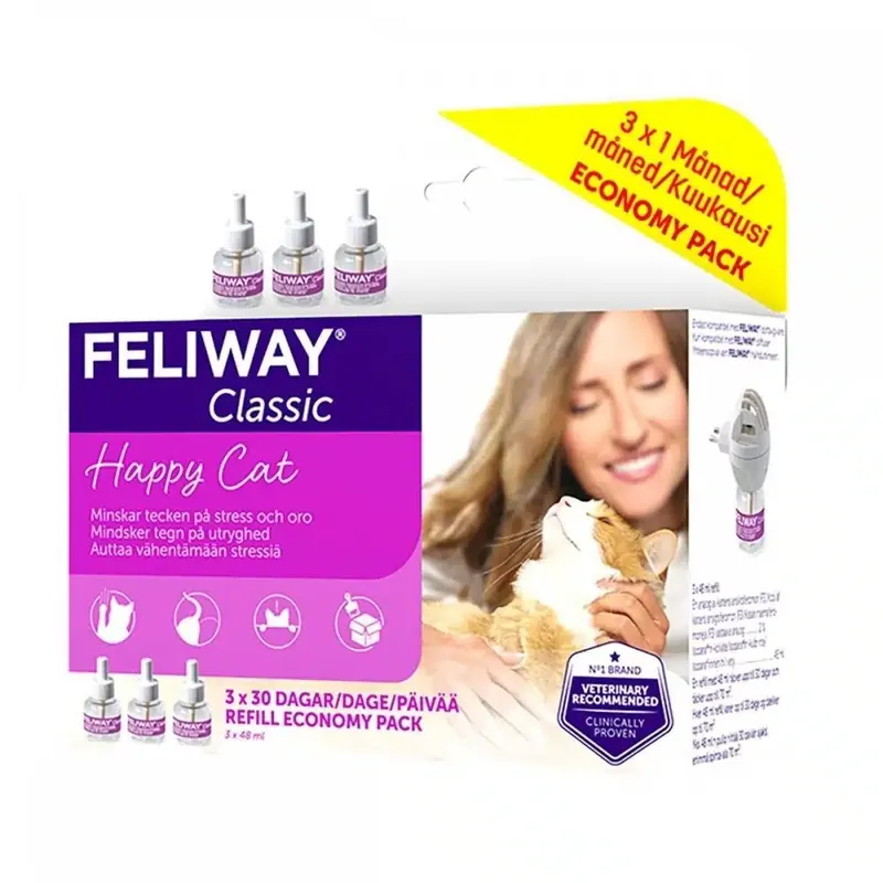 Feliway Classic Refillflaska 3-pack | Rekommenderas