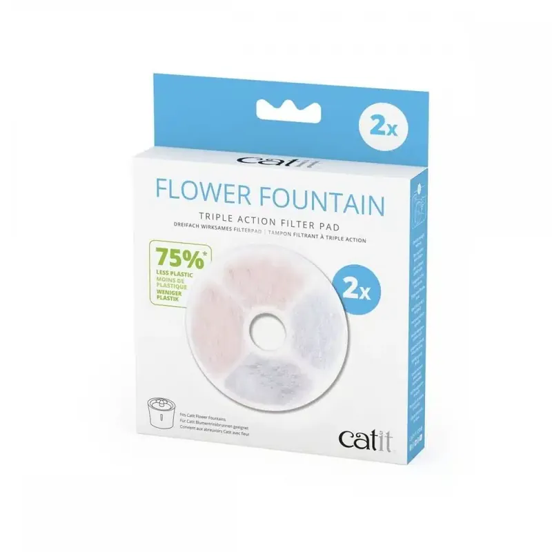 Catit Flower Triple Action Filter till Vattenfontän 2-pack - Efterfrågad