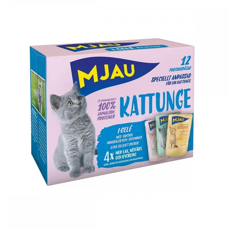 Expressleverans | Mjau Multipack Kattunge 12×85 g