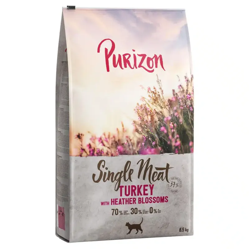 Passa på nu - Purizon torrfoder för katt – Single Meat Turkey & Heather Blossoms – 6,5kg