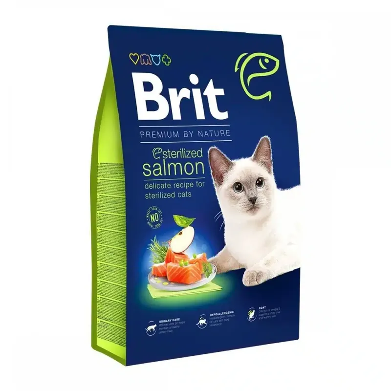 Dagens deal - Brit Premium By Nature Cat Sterilized Salmon (8 kg)