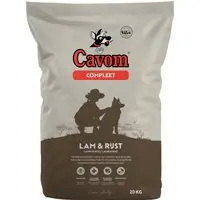 I lager - Cavom komplett hundfoder med lamm och ris - 20 kg