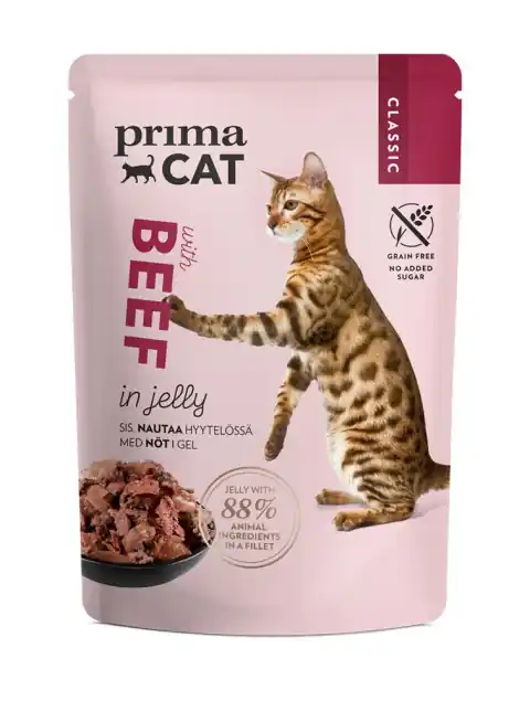 Prissänkt - Våtfoder Nötkött i Gelé för Katt - 28 x 85 g