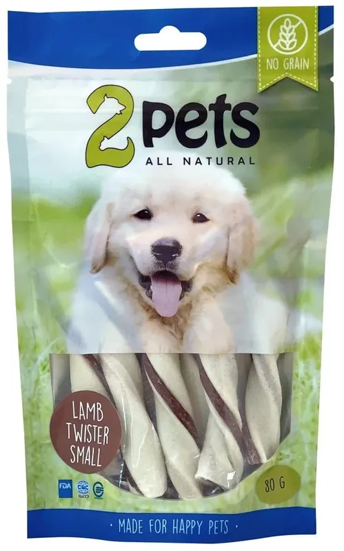 2pets Tuggtwister m lamm - 80 g - Endast idag