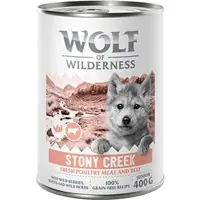 1 x 400 g Wolf of Wilderness Junior "Expedition" Stony Creek - Fjäderfä & nötkött - Junior Stony Creek - Fjäderfä & nötkött - Finns tillgänglig