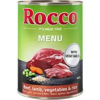 Rocco Menu 6 x 400 g - Nötkött med lamm, grönsaker & ris | Handla nu