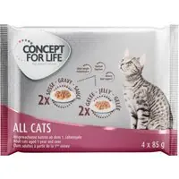 Provpack Concept for Life 4 x 85 g - All Cats - Nyhet