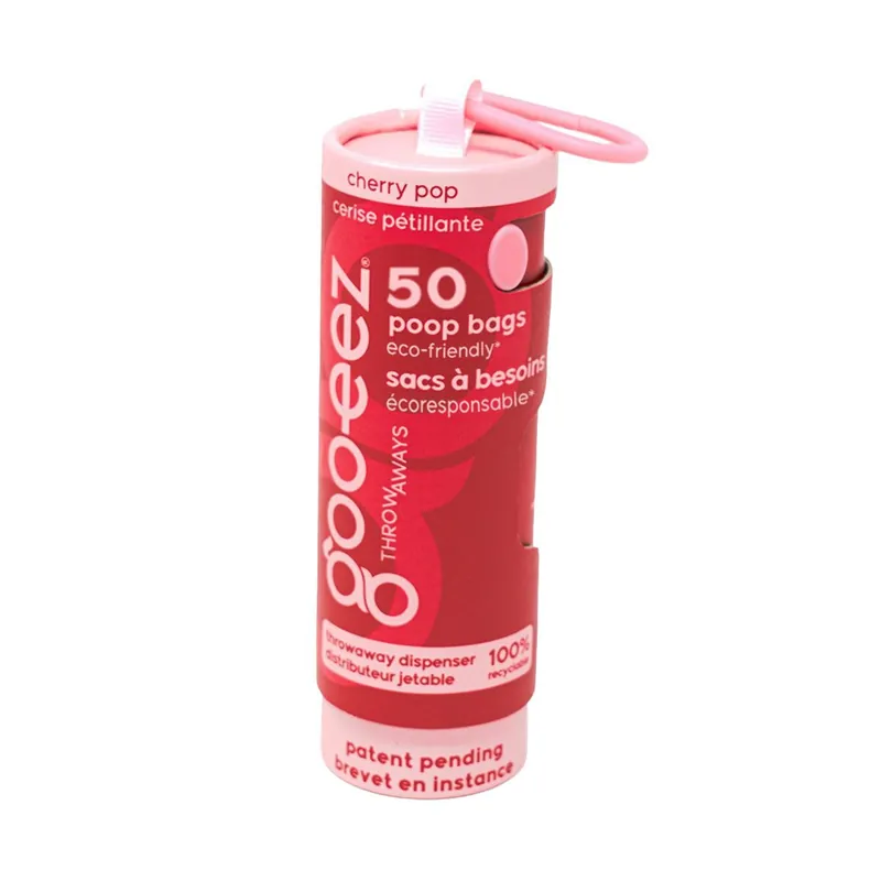 Premiumkvalitet - Goo-eez Cherry Pop Hundbajspåsar 50-pack