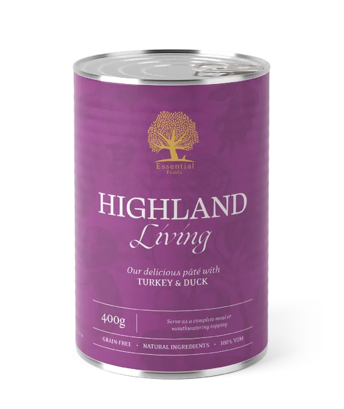 Essential Highland Living Paté Hundfoder - 6 x 400 g | Kan beställas