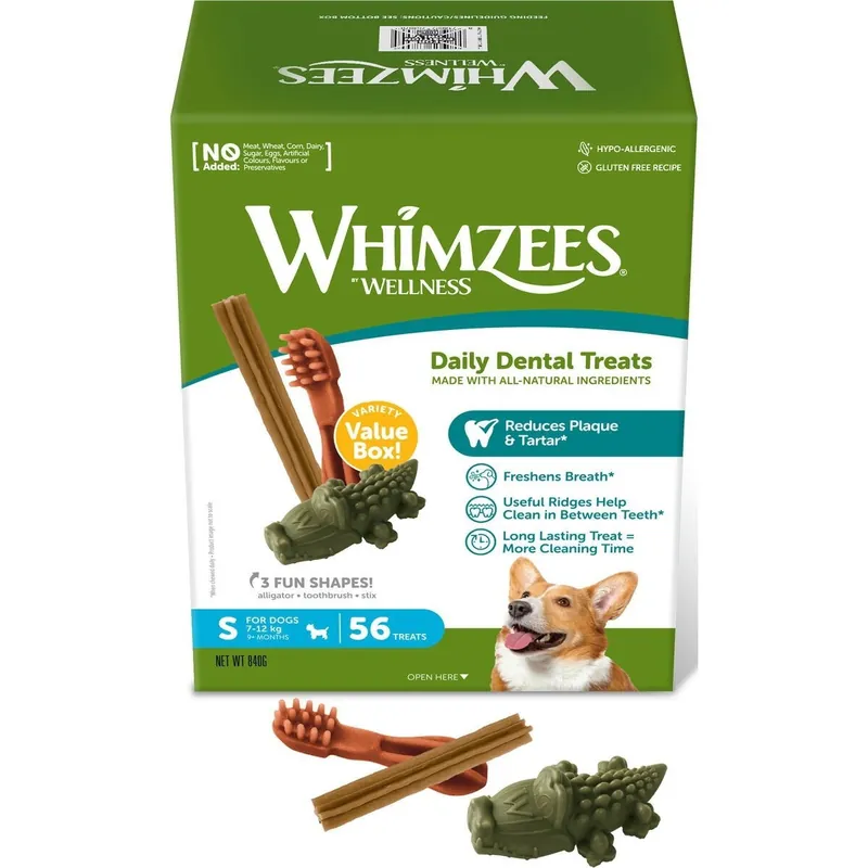 Whimzees Variety Value Box S 56-pack - Lågt pris