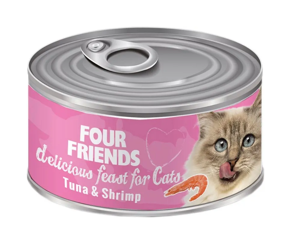 Snabb leverans | Våtfoder Tonfisk & Räkor för Katt - 24 st x 85 g