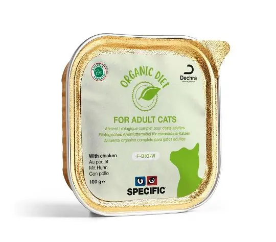 F-BIO-W Organic Chicken Våtfoder till Katt - 8 x 100 g - Väl omtyckt