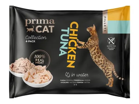 Filéer Mix Tonfisk & Kyckling i Vatten Kattfoder - 4 x 50 g | Begränsat antal