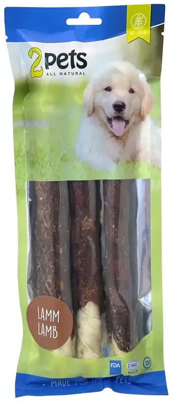 2pets Tuggrulle m lamm 28cm 3-pack, 250g - Topprodukt