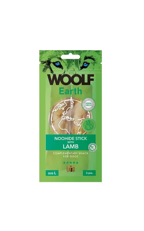 Prisnedsättning - Hundgodis Woolf Earth Noohide Stick Lamb L