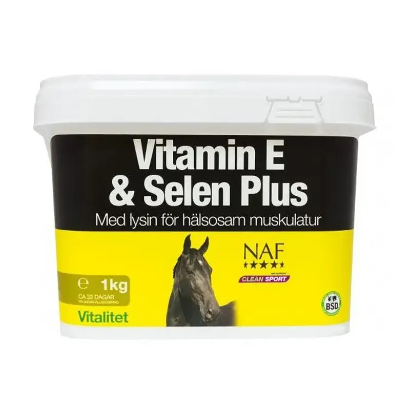 Köp direkt - NAF Vitamin E, Selen, Lysin 1kg