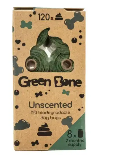 Green Bone Unscented Biobajspåsar 8 rullar | Storsäljare