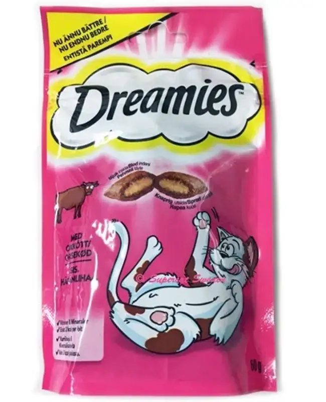 Dreamies kattgodis oxkött - Sänkt pris