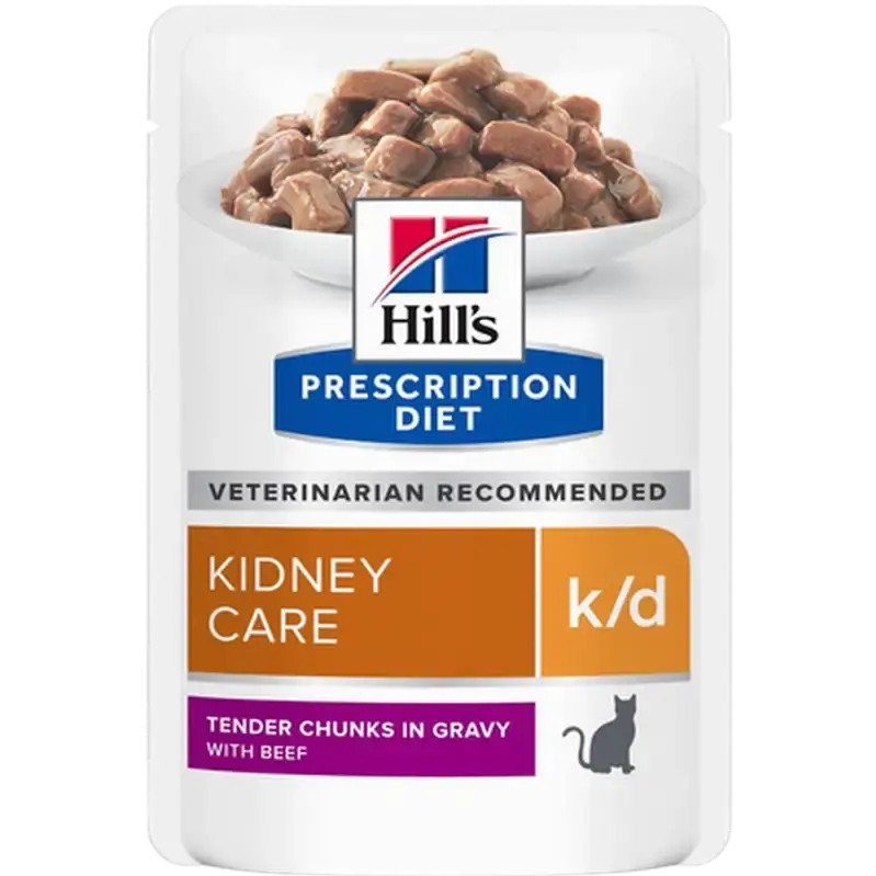 k/d Kidney Care Beef Våtfoder för katt 12x85g | Endast denna vecka