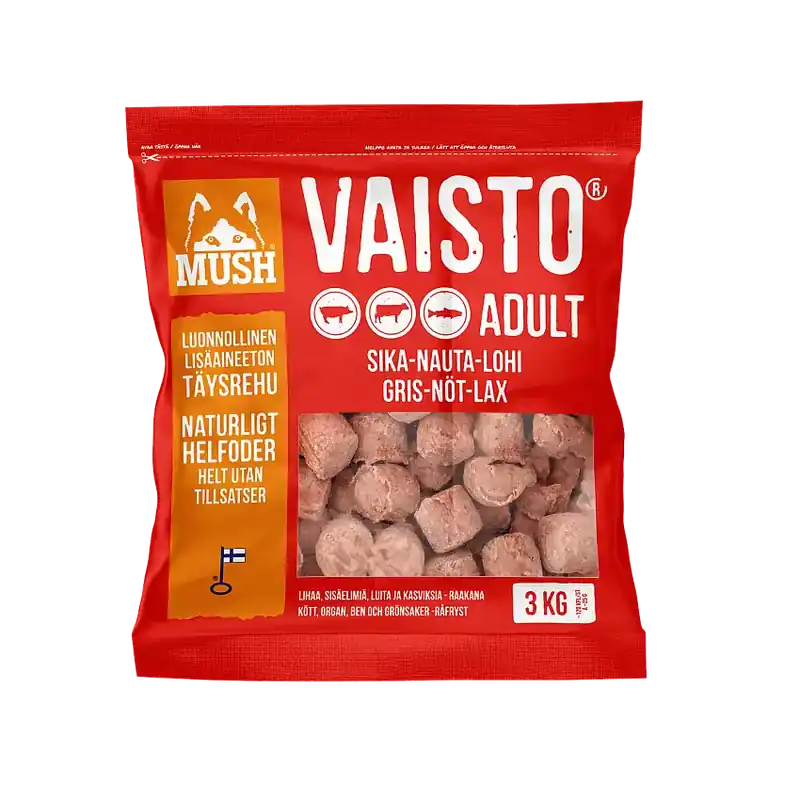 Mush Vaisto Röd 3kg | Begränsat antal