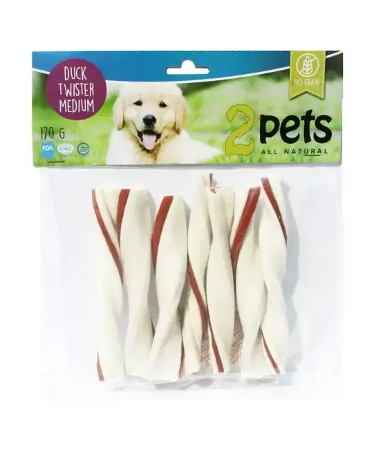Tuggtwister 2Pets Ankfilé Medium 170g | Begränsat lager