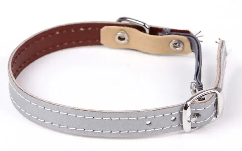 Kundernas favorit - Katthalsband reflex slät silver