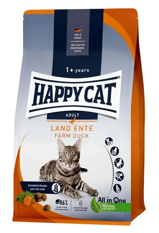 HappyCat GrainFree, anka, 4 kg | Snart slut