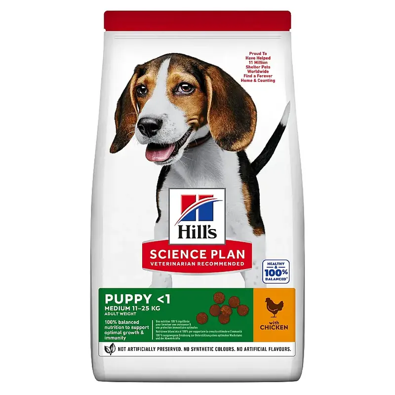 Puppy Medium Chicken Torrfoder för hund 2,5kg-CW452177 - Spara mer