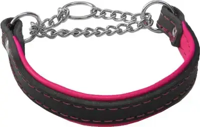 Alac Läderhalsband Cerise - Bra pris